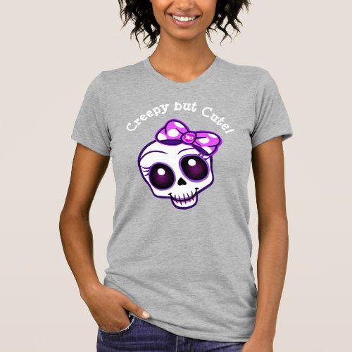 Creepy but Cute Creepy Kawaii Skull T_shirt