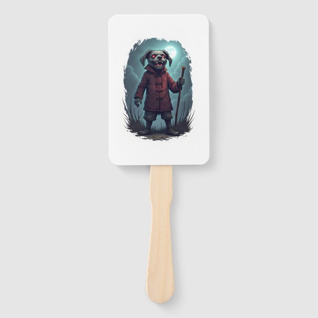 Creepy Cane Corso Hand Fan (Front)
