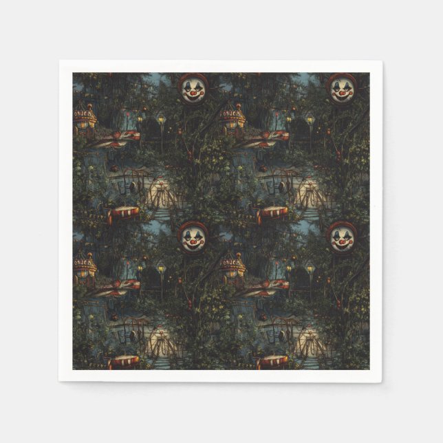 Creepy Carnival Halloween Napkins (Front)