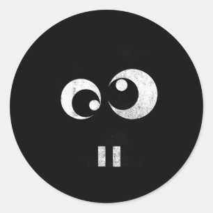 Creepy Carrots Face Halloween Costume Classic Round Sticker