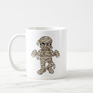 Creepy Cartoon Mummy Illustrations Halloween Theme Coffee Mug