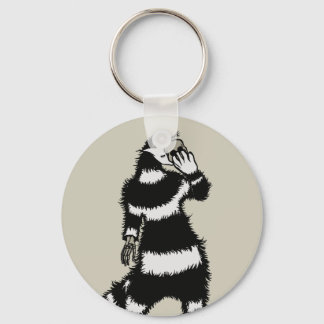 Creepy Cat Creature Skeleton Hand Skull Mask Keychain