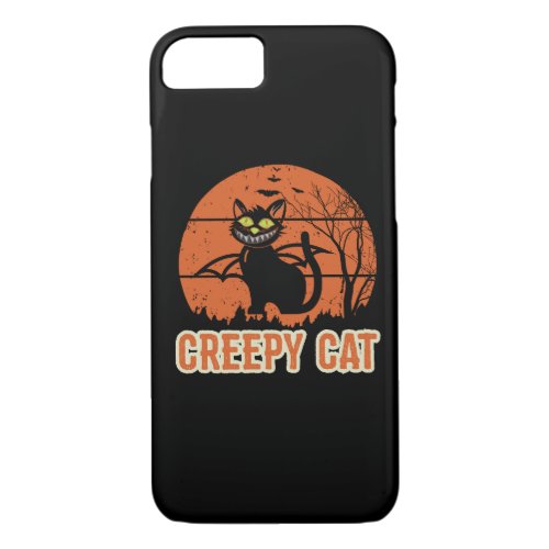 creepy_cat_halloween_cat_halloween_season iPhone 87 case