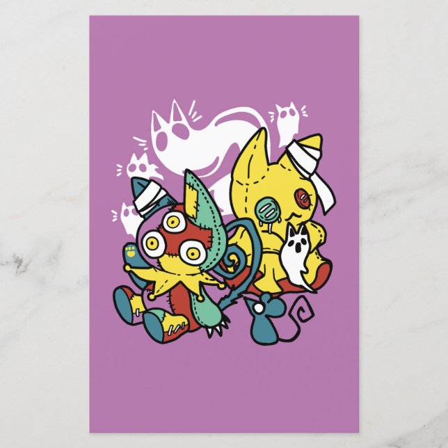 Creepy Cats Halloween Art: Paw-sitively Frightful (Front)