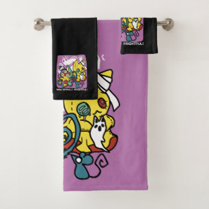 Creepy Cats Halloween Art: Paw-sitively Frightful Bath Towel Set