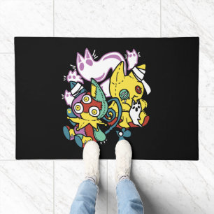Creepy Cats Halloween Art: Paw-sitively Frightful Doormat