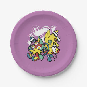Creepy Cats Halloween Art: Paw-sitively Frightful Paper Plates