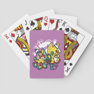 Creepy Cats Halloween Art: Paw-sitively Frightful Poker Cards
