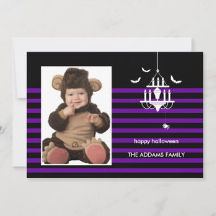 Creepy Chandelier Halloween Photo Card