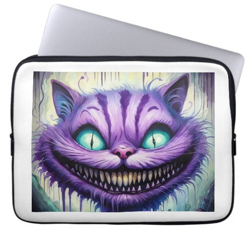 Creepy Cheshire Cat  Laptop Sleeve