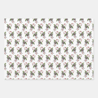 Creepy Christmas Candy Cane Skull Wrapping Paper