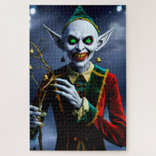 Creepy Christmas Elf Jigsaw Puzzle
