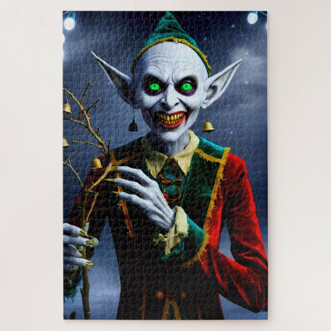 Creepy Christmas Elf Jigsaw Puzzle (Vertical)