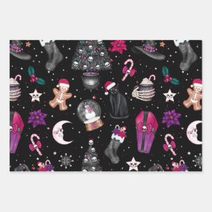 Creepy Christmas Favorite Things  Wrapping Paper Sheets