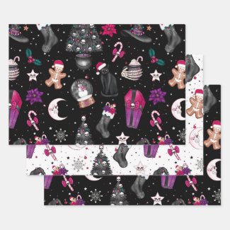 Creepy Christmas Favorite Things  Wrapping Paper Sheets