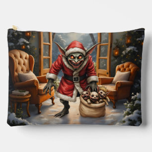 Creepy Christmas Goblin – Dark Fantasy Evil Santa  Accessory Pouch