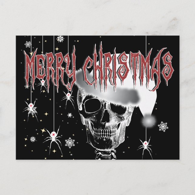 Creepy Christmas Holiday Postcard (Front)