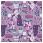 creepy christmas nosferatu santa vampire fabric