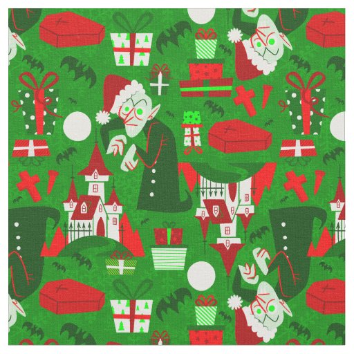 creepy christmas nosferatu santa vampire red fabric