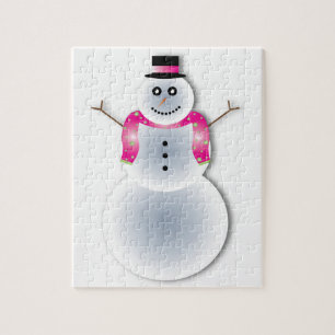 creepy christmas snowman jigsaw puzzle