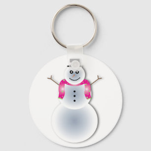 creepy christmas snowman keychain