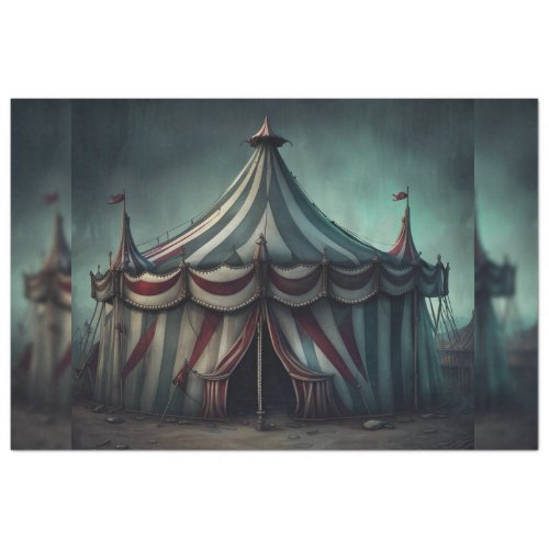 Creepy Circus Tent Moody Decoupage Paper 