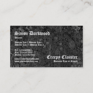 Creepy Cloister 03 - Abstact Tex - Black Business Card