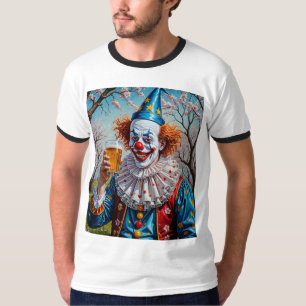 Creepy Clown Beer T-Shirt for Spring Parties