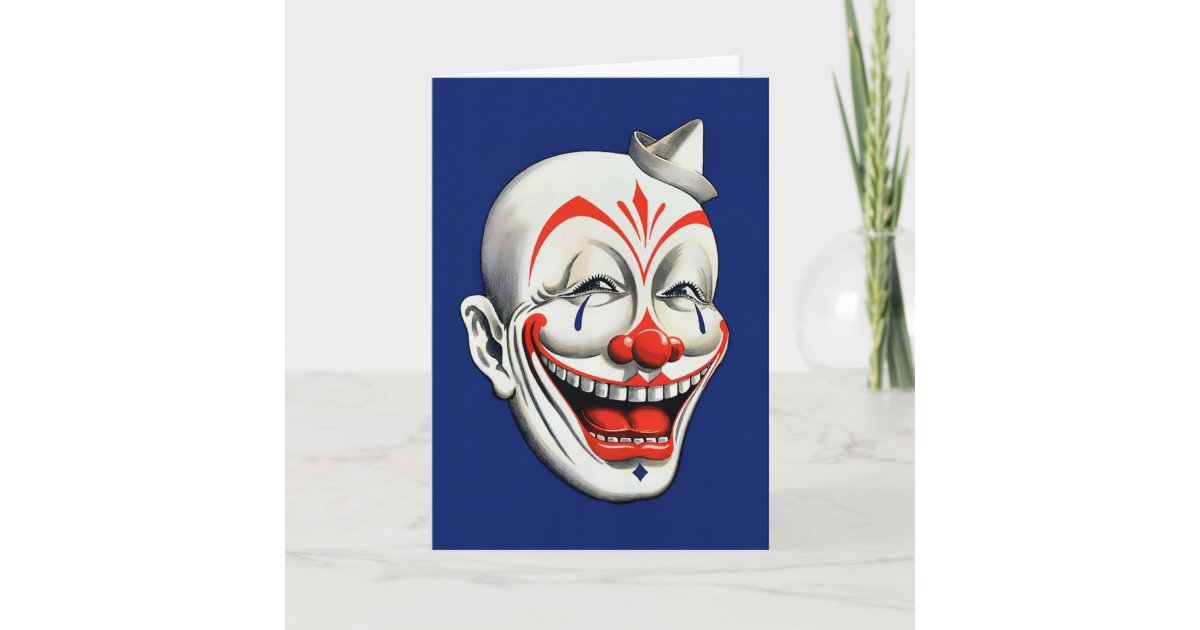 Creepy Clown Birthday Card