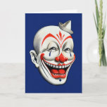 Creepy Clown Birthday Card<br><div class="desc">Custom restored,  high quality vintage clown image.</div>