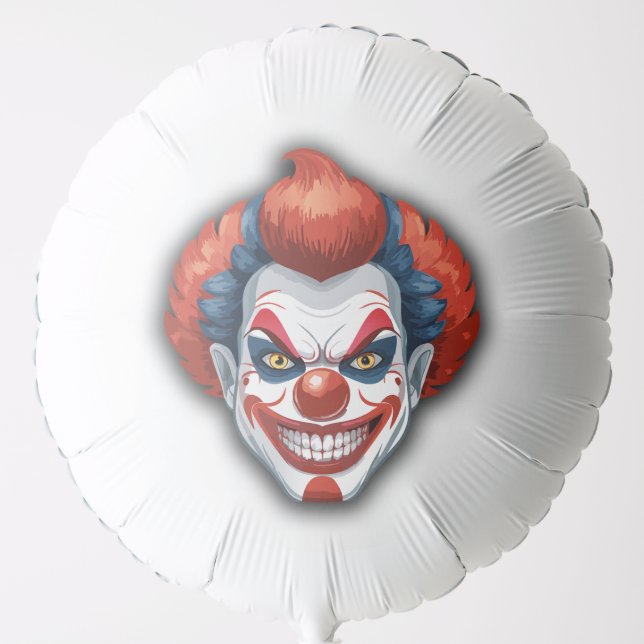 Creepy Clown Carnival Halloween Balloon (Front)
