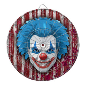 Creepy Clown Carnival Halloween Dart Board