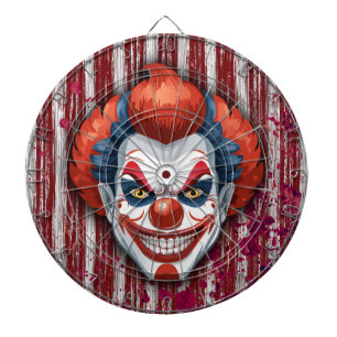Creepy Clown Carnival Halloween Dart Board