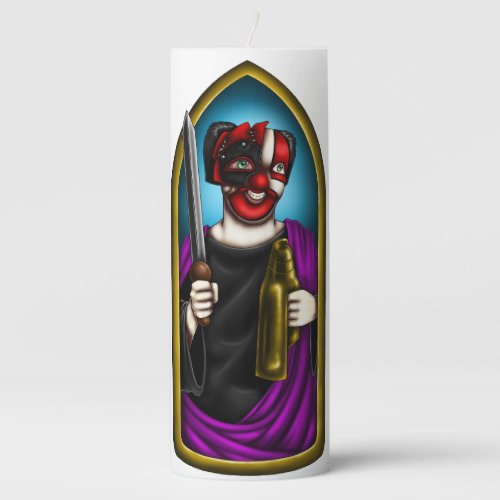 Creepy Clown Deity Devotional Candle