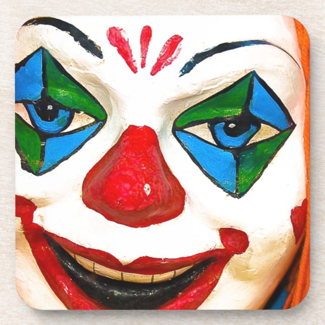 Creepy Clown Drink Coaster (Front)