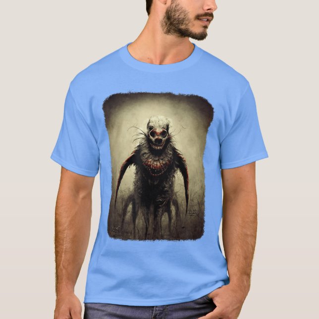 Creepy Clown Evil Scary Clown Insane Horror Hallow T-Shirt (Front)