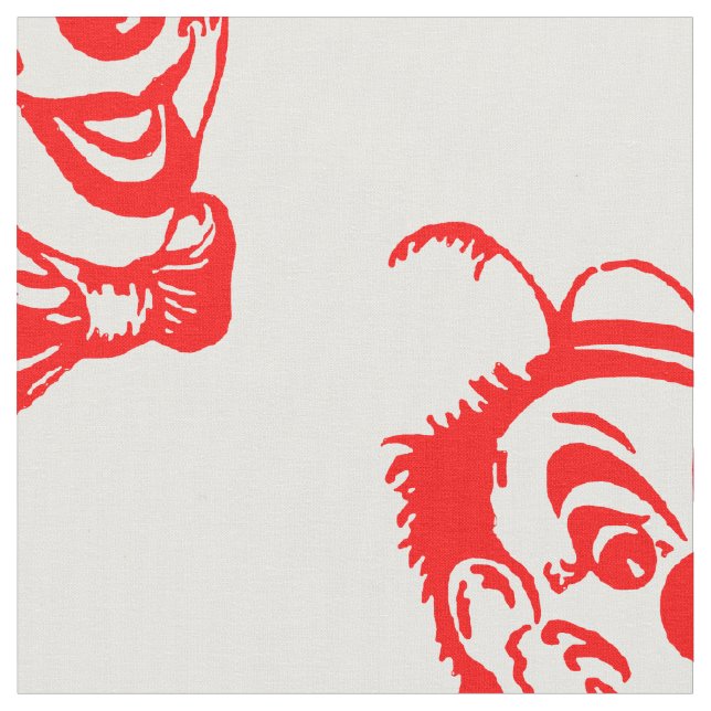 Creepy Clown Fabric (Close Up)