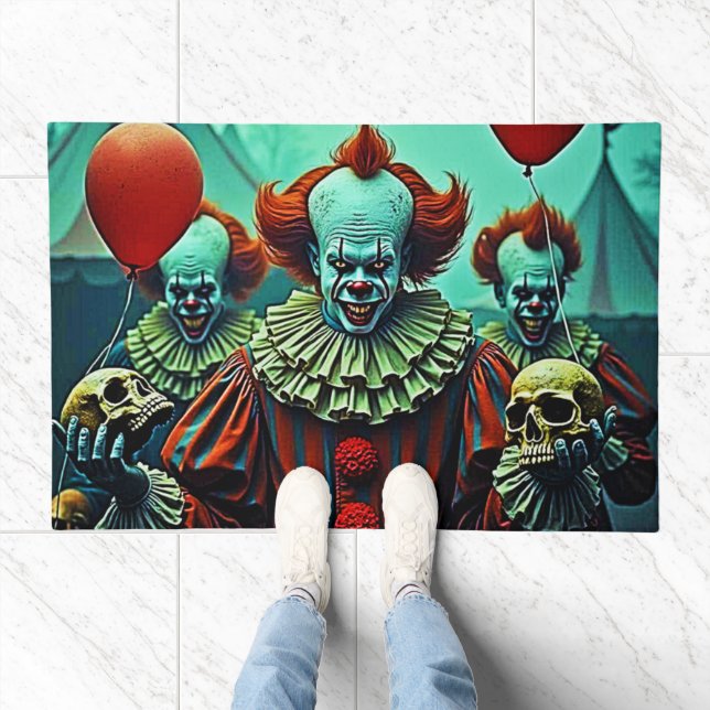 Creepy Clown Horror Scene Design Doormat (Indoor)