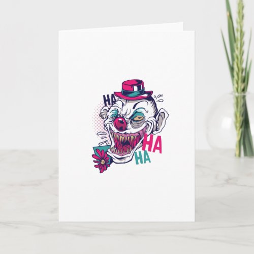 Creepy Clown Laugh Card