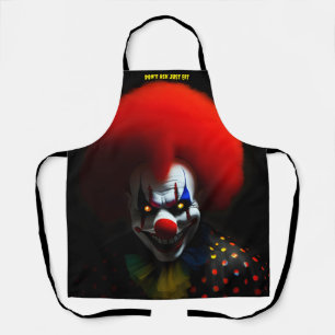 Creepy Clown Phobia Scary Gag Custom Apron