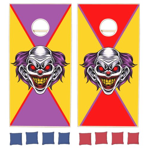 Creepy Clowns Cornhole Set