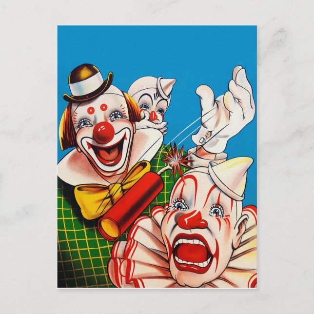 Creepy Clowns Postcard (Front)