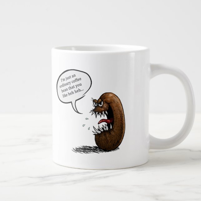 Creepy coffee bean giant coffee mug (Right)