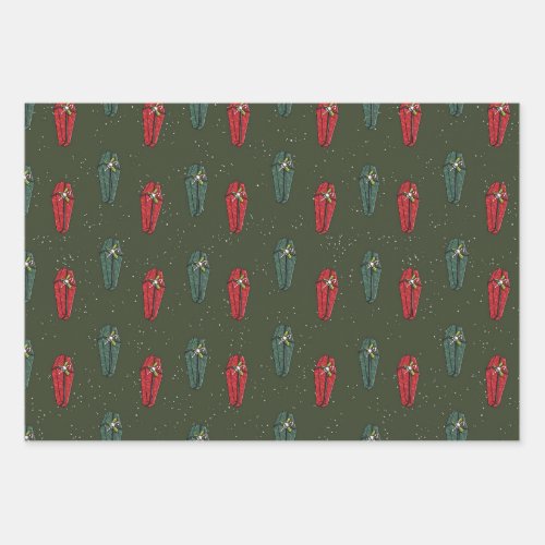 Creepy Coffin Christmas Wrapping Paper