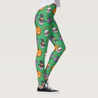Creepy Cool Cartoon Halloween (Green)