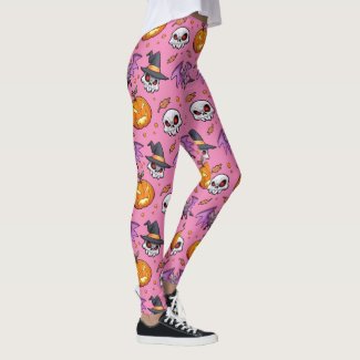 Creepy Cool Cartoon Halloween (Pink)