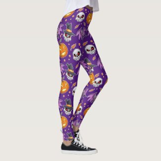 Creepy Cool Cartoon Halloween (Purple)