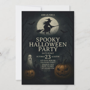 Creepy Cool Spooky Halloween Party Invitation