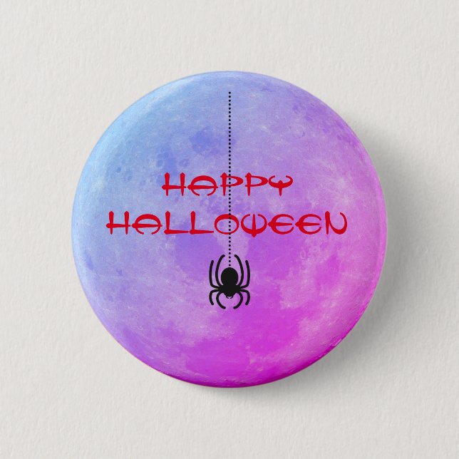 Creepy Crawler Spider Halloween Button (Front)