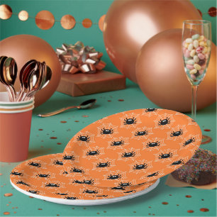Creepy Crawlers Spiders Bugs Cobwebs Halloween Paper Plates